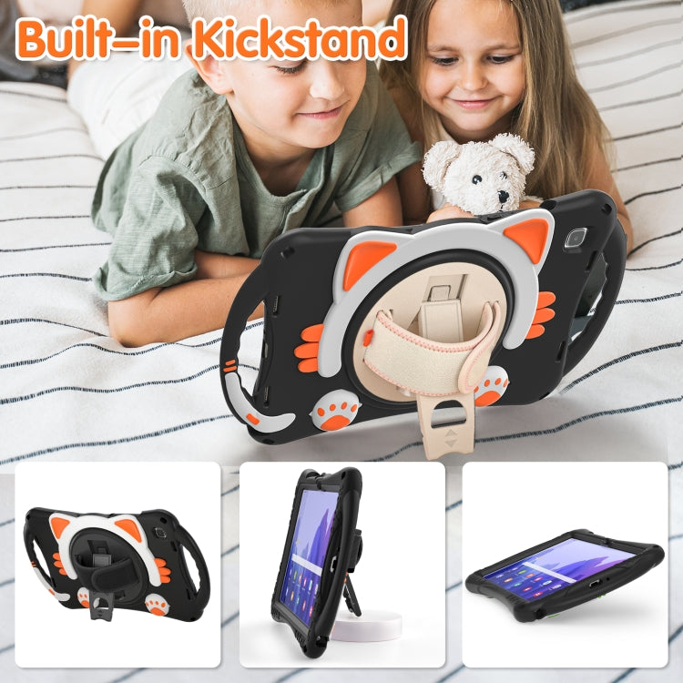 Custodia protettiva in EVA antiurto per bambini Cute Cat King con supporto, tracolla e maniglia, For Samsung Galaxy Tab A7 10.4 2020 SM-T500