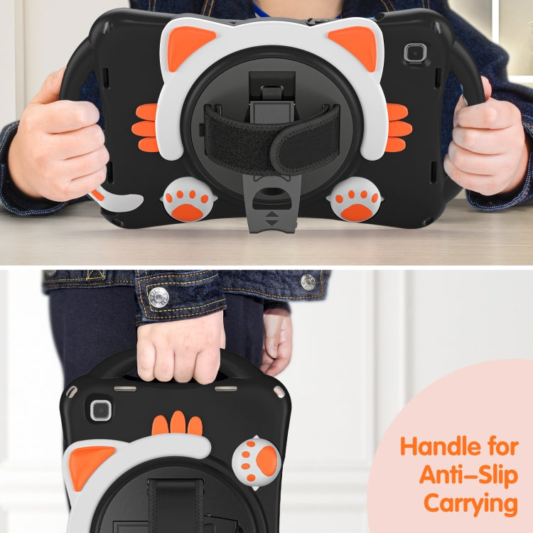 Custodia protettiva in EVA antiurto per bambini Cute Cat King con supporto, tracolla e maniglia, For Samsung Galaxy Tab A7 10.4 2020 SM-T500