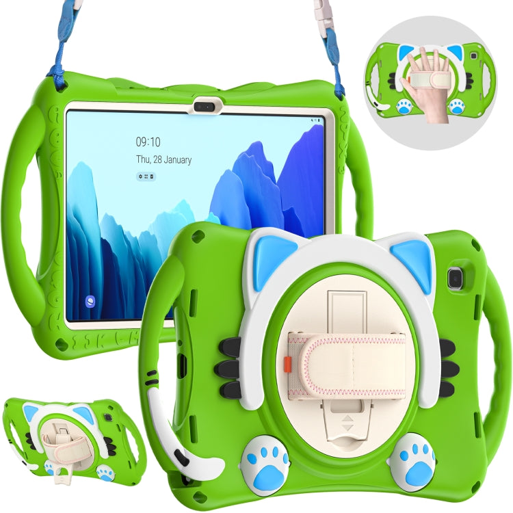 Custodia protettiva in EVA antiurto per bambini Cute Cat King con supporto, tracolla e maniglia, For Samsung Galaxy Tab A7 10.4 2020 SM-T500