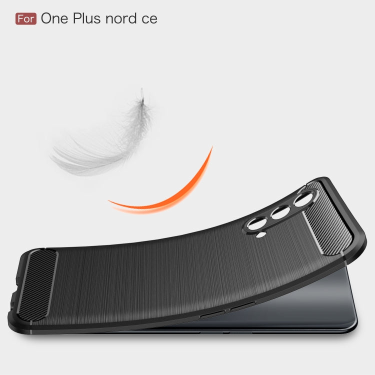 Custodia in TPU in fibra di carbonio con trama spazzolata, For OnePlus Nord CE 5G