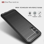 Custodia in TPU in fibra di carbonio con trama spazzolata, For OnePlus Nord CE 5G