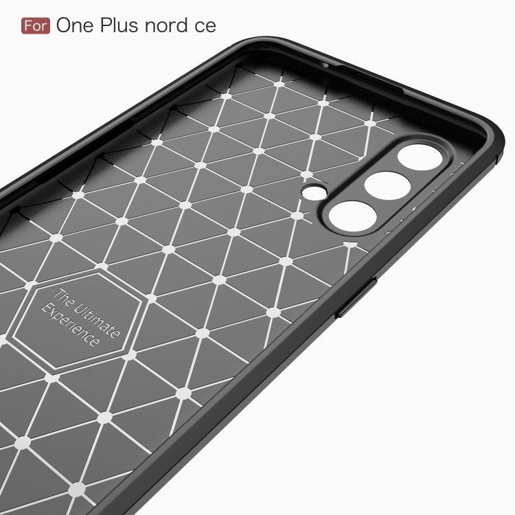Custodia in TPU in fibra di carbonio con trama spazzolata, For OnePlus Nord CE 5G