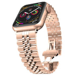 Cinturino in acciaio inox con cinque perline per Apple Watch