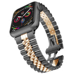 Cinturino in acciaio inox con cinque perline per Apple Watch