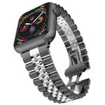 Cinturino in acciaio inox con cinque perline per Apple Watch