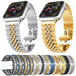 Cinturino in acciaio inox con cinque perline per Apple Watch