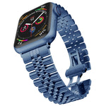 Cinturino in acciaio inox con cinque perline per Apple Watch