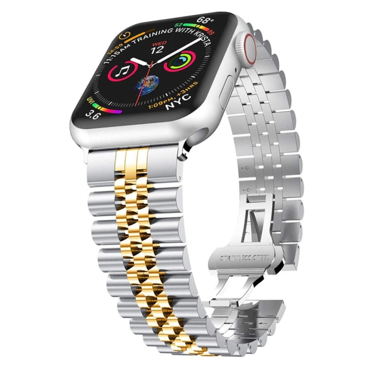 Cinturino in acciaio inox con cinque perline per Apple Watch