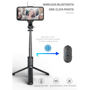 Selfie Stick Bluetooth con luce e treppiede Q02S