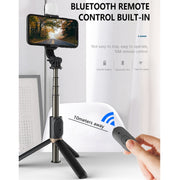 Selfie Stick Bluetooth con Luce LED e Treppiede per smartphone