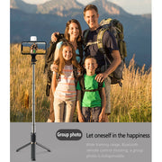 Selfie Stick Bluetooth con Luce LED e Treppiede per smartphone
