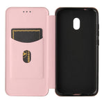 Struttura in fibra di carbonio Flip orizzontale magnetico Custodia in pelle TPU + PC + PU con slot per schede, For Nokia C1 Plus, For Samsung Galaxy A03s, For UMIDIGI A11