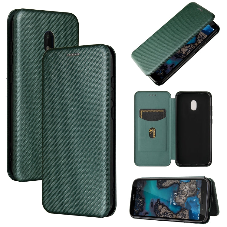Struttura in fibra di carbonio Flip orizzontale magnetico Custodia in pelle TPU + PC + PU con slot per schede, For Nokia C1 Plus, For Samsung Galaxy A03s, For UMIDIGI A11