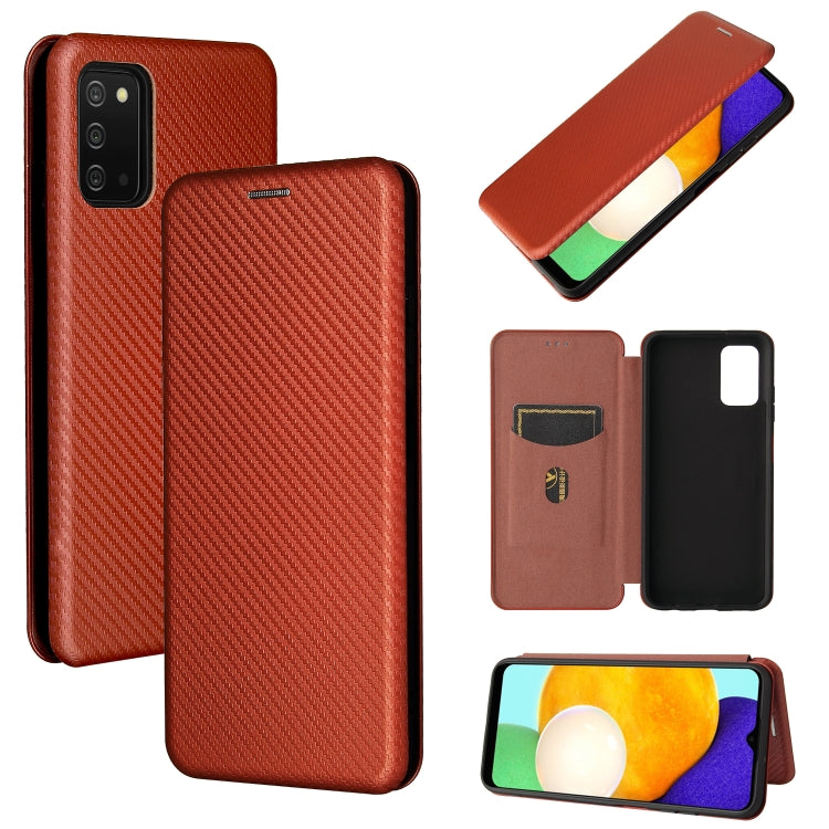 Struttura in fibra di carbonio Flip orizzontale magnetico Custodia in pelle TPU + PC + PU con slot per schede, For Nokia C1 Plus, For Samsung Galaxy A03s, For UMIDIGI A11