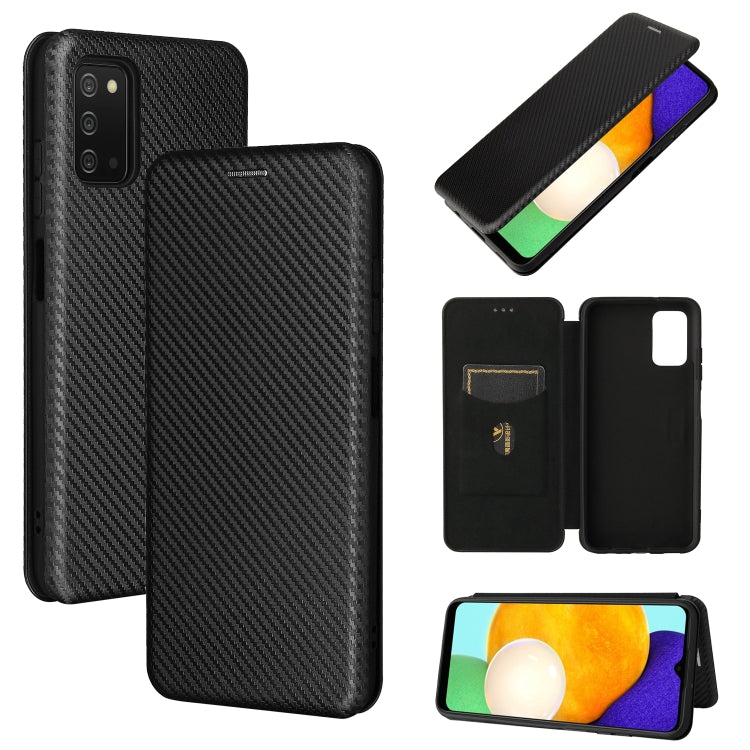Struttura in fibra di carbonio Flip orizzontale magnetico Custodia in pelle TPU + PC + PU con slot per schede, For Nokia C1 Plus, For Samsung Galaxy A03s, For UMIDIGI A11