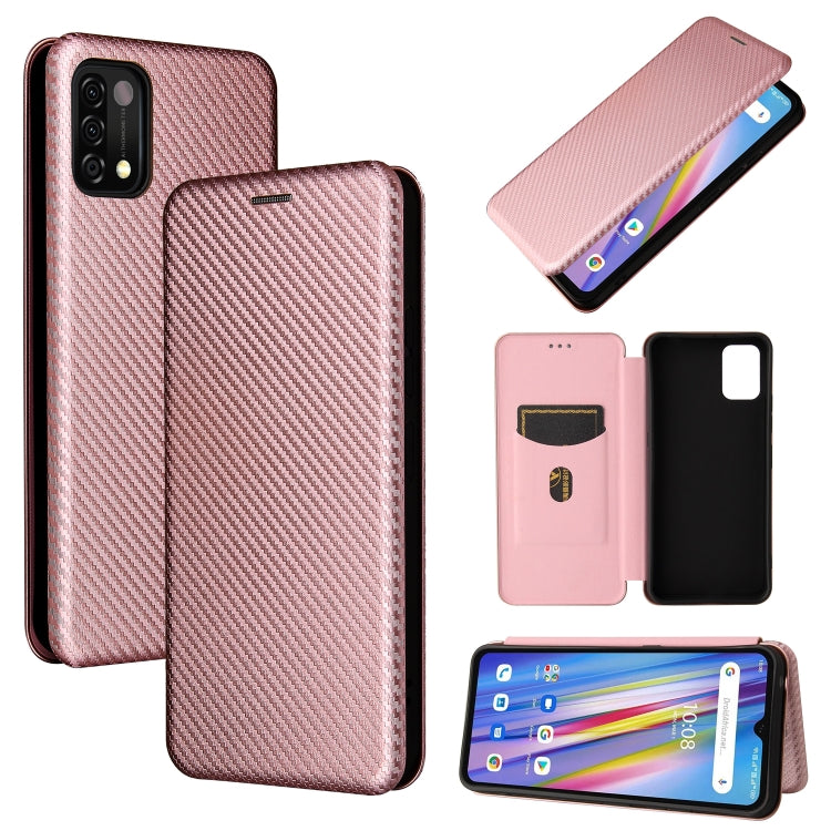 Struttura in fibra di carbonio Flip orizzontale magnetico Custodia in pelle TPU + PC + PU con slot per schede, For Nokia C1 Plus, For Samsung Galaxy A03s, For UMIDIGI A11