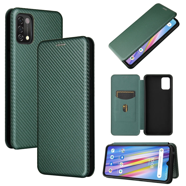 Struttura in fibra di carbonio Flip orizzontale magnetico Custodia in pelle TPU + PC + PU con slot per schede, For Nokia C1 Plus, For Samsung Galaxy A03s, For UMIDIGI A11
