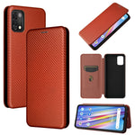 Struttura in fibra di carbonio Flip orizzontale magnetico Custodia in pelle TPU + PC + PU con slot per schede, For Nokia C1 Plus, For Samsung Galaxy A03s, For UMIDIGI A11