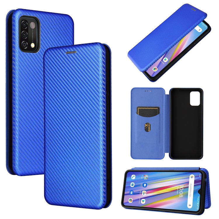 Struttura in fibra di carbonio Flip orizzontale magnetico Custodia in pelle TPU + PC + PU con slot per schede, For Nokia C1 Plus, For Samsung Galaxy A03s, For UMIDIGI A11