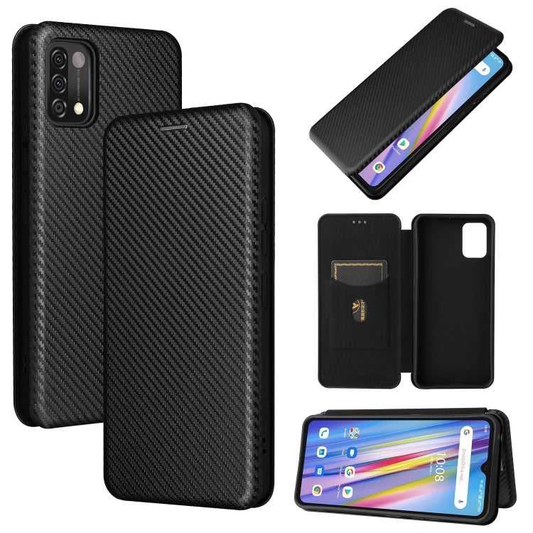 Struttura in fibra di carbonio Flip orizzontale magnetico Custodia in pelle TPU + PC + PU con slot per schede, For Nokia C1 Plus, For Samsung Galaxy A03s, For UMIDIGI A11