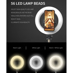 Treppiede selfie Bluetooth con luce ad anello 6 pollici