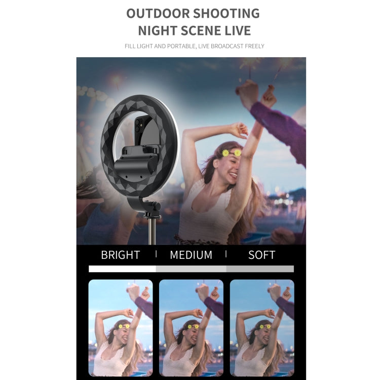 Treppiede selfie Bluetooth con luce ad anello 6 pollici