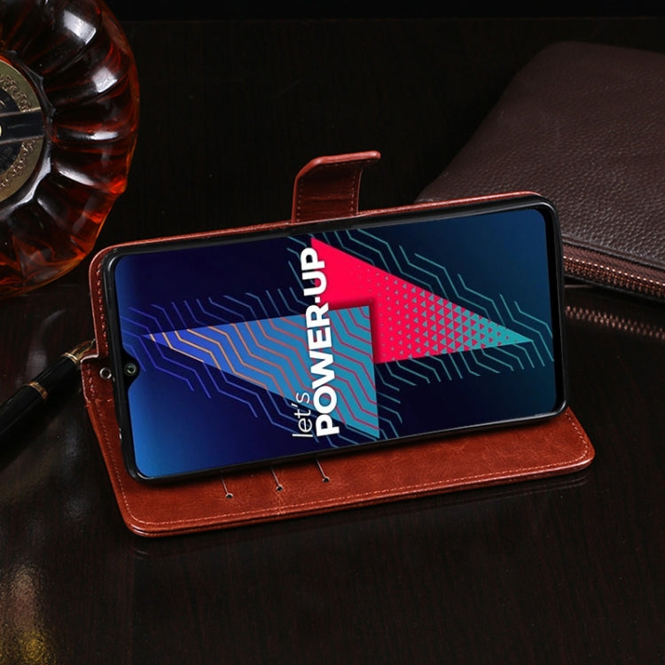 idewei Custodia in pelle a vibrazione orizzontale Crazy Horse Texture con supporto e slot per carte e portafoglio, For Wiko Power U30