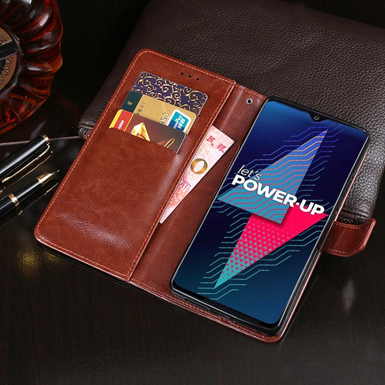 idewei Custodia in pelle a vibrazione orizzontale Crazy Horse Texture con supporto e slot per carte e portafoglio, For Wiko Power U30