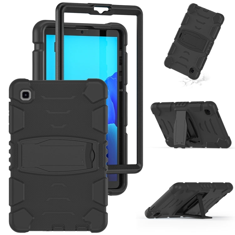 Cornice dello schermo di protezione a 3 strati + PC + Custodia combinata antiurto in silicone con supporto, For Samsung Galaxy Tab A7 Lite 8.7 inch 2021