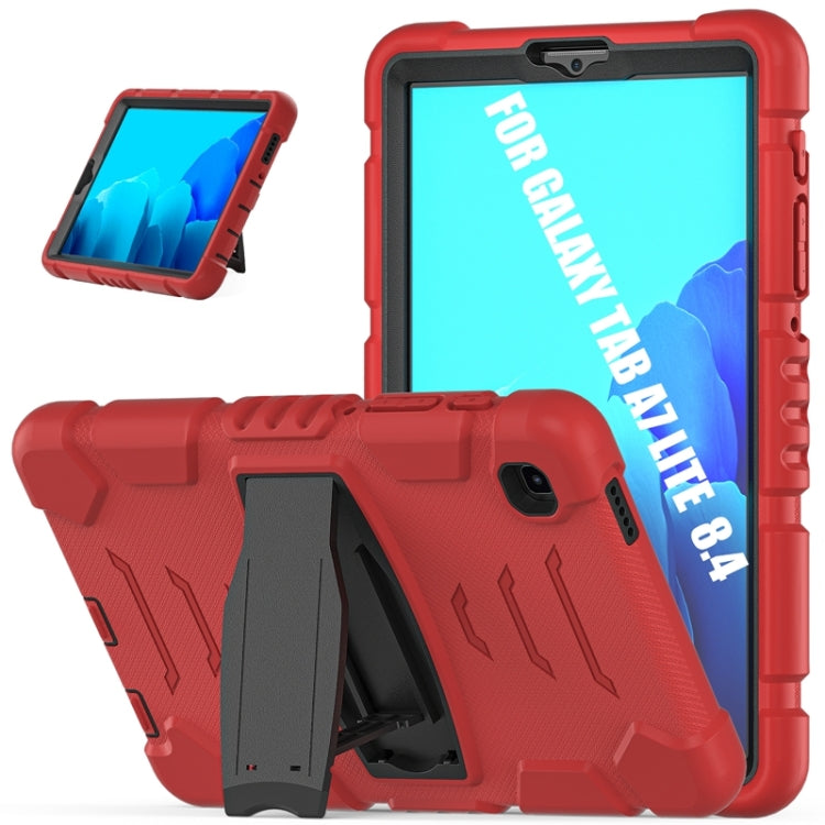 Cornice dello schermo di protezione a 3 strati + PC + Custodia combinata antiurto in silicone con supporto, For Samsung Galaxy Tab A7 Lite 8.7 inch 2021
