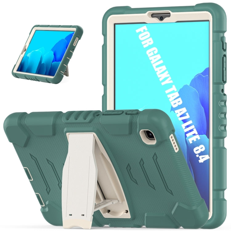 Cornice dello schermo di protezione a 3 strati + PC + Custodia combinata antiurto in silicone con supporto, For Samsung Galaxy Tab A7 Lite 8.7 inch 2021