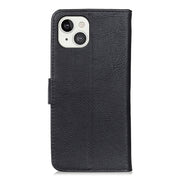 KHAZNEH Custodia in pelle a conchiglia orizzontale con struttura in pelle bovina con supporto, slot per carte e portafoglio, For iPhone 13, For iPhone 13 Pro, For iPhone 13 Pro Max