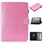 Per Amazon Fire HD 10 (2021) Custodia in pelle con flip orizzontale in polvere glitterata con slot per schede e supporto e funzione Sleep / Wake-up, For Amazon Fire HD 10 (2021)
