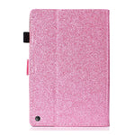 Per Amazon Fire HD 10 (2021) Custodia in pelle con flip orizzontale in polvere glitterata con slot per schede e supporto e funzione Sleep / Wake-up, For Amazon Fire HD 10 (2021)