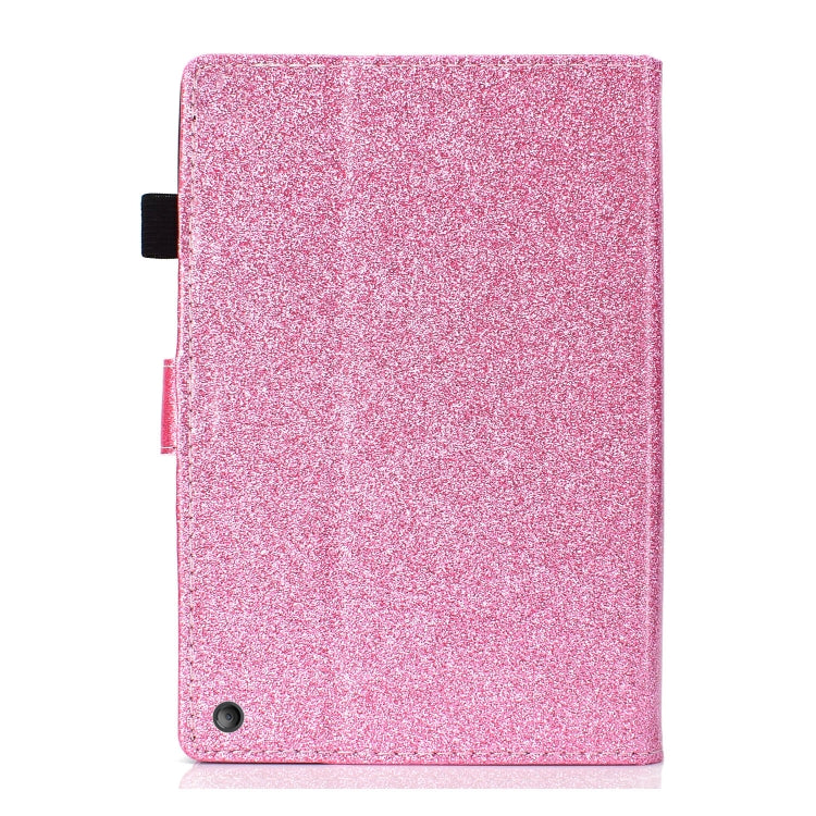 Per Amazon Fire HD 10 (2021) Custodia in pelle con flip orizzontale in polvere glitterata con slot per schede e supporto e funzione Sleep / Wake-up, For Amazon Fire HD 10 (2021)