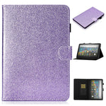 Per Amazon Fire HD 10 (2021) Custodia in pelle con flip orizzontale in polvere glitterata con slot per schede e supporto e funzione Sleep / Wake-up, For Amazon Fire HD 10 (2021)