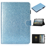 Per Amazon Fire HD 10 (2021) Custodia in pelle con flip orizzontale in polvere glitterata con slot per schede e supporto e funzione Sleep / Wake-up, For Amazon Fire HD 10 (2021)