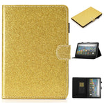 Per Amazon Fire HD 10 (2021) Custodia in pelle con flip orizzontale in polvere glitterata con slot per schede e supporto e funzione Sleep / Wake-up, For Amazon Fire HD 10 (2021)