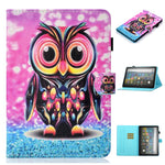 Custodia in pelle flip orizzontale con cuciture a disegno colorato con supporto e slot per schede e funzione Sleep / Wake-up, For Amazon Fire HD 10 (2021)