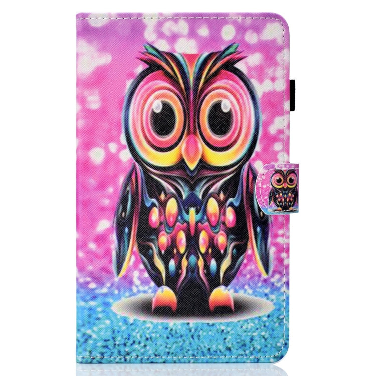 Custodia in pelle flip orizzontale con cuciture a disegno colorato con supporto e slot per schede e funzione Sleep / Wake-up, For Amazon Fire HD 10 (2021)