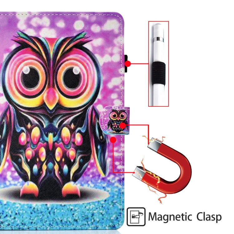 Custodia in pelle flip orizzontale con cuciture a disegno colorato con supporto e slot per schede e funzione Sleep / Wake-up, For Amazon Fire HD 10 (2021)