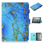 Custodia in pelle flip orizzontale con cuciture a disegno colorato con supporto e slot per schede e funzione Sleep / Wake-up, For Amazon Fire HD 10 (2021)