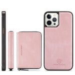 Custodia portafoglio in pelle con chiusura magnetica per iPhone 1