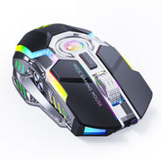 iMICE G7 Streamer colorato illumina il mouse wireless silenzioso ricaricabile, G7(Black), G7(Grey)