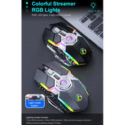 iMICE G7 Streamer colorato illumina il mouse wireless silenzioso ricaricabile, G7(Black), G7(Grey)
