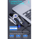iMICE G7 Streamer colorato illumina il mouse wireless silenzioso ricaricabile, G7(Black), G7(Grey)