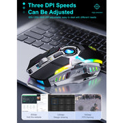 iMICE G7 Streamer colorato illumina il mouse wireless silenzioso ricaricabile, G7(Black), G7(Grey)