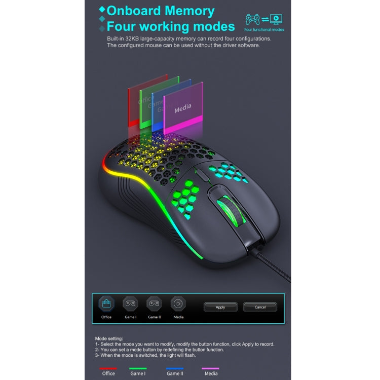 Mouse da gioco cablato con illuminazione RGB iMICE T98, T98