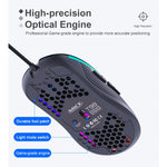 Mouse da gioco cablato con illuminazione RGB iMICE T98, T98