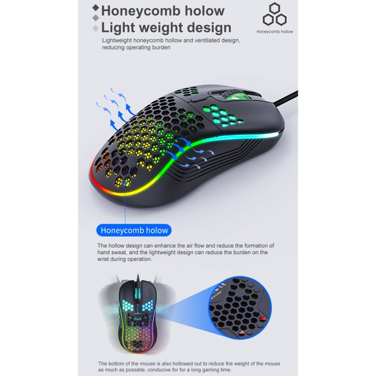 Mouse da gioco cablato con illuminazione RGB iMICE T98, T98